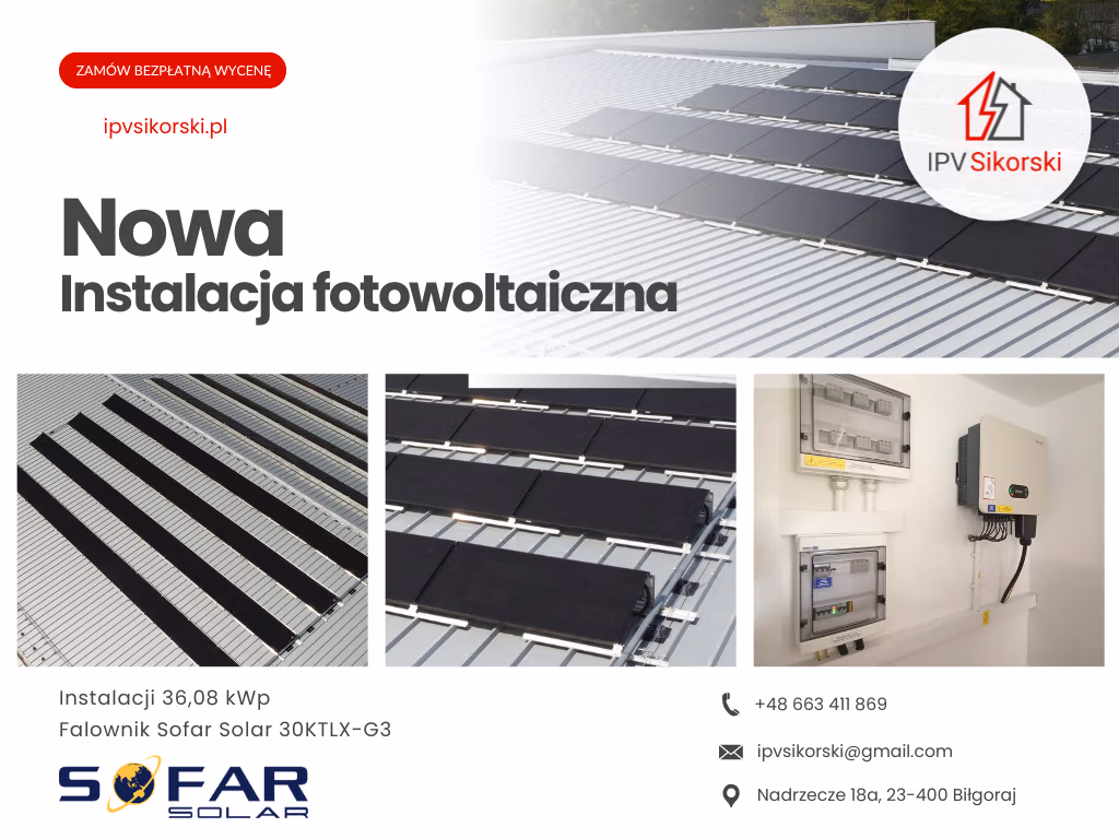 Instalacja fotowoltaiczna w Zakrzówek od IPV Sikorski