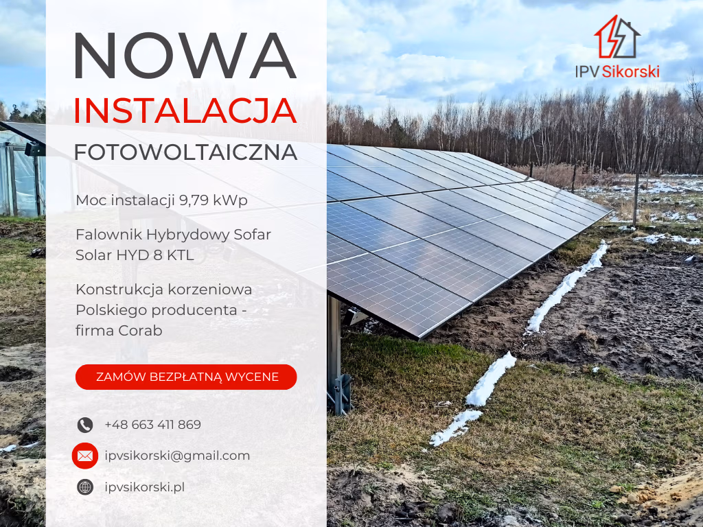 Instalacja fotowoltaiczna w Bukowej od IPV Sikorski